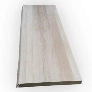 Panneau massif hêtre blanc bords brut